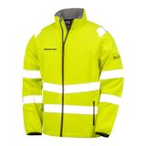 UCS Electrical Team Two Layer Hi Vis Soft Shell Jacket - Yellow