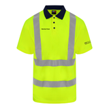 UCS Electrical Team Unisex High Visibility Polo Shirt - Yellow/Navy