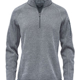 Women's Premium Raglan Quarter Zip Fleece - Grey