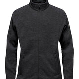 Women's Premium Full Zip Knitted Fleece Jacket - Black