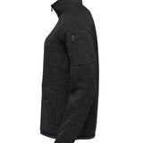 Women's Premium Full Zip Knitted Fleece Jacket - Black