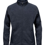 Women's Premium Full Zip Knitted Fleece Jacket - Navy