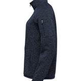 Women's Premium Full Zip Knitted Fleece Jacket - Navy