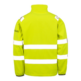 UCS Facilities & Maintenance Two Layer Hi Vis Soft Shell Jacket - Yellow