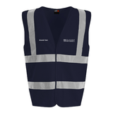 UCS Grounds Team Unisex High Visibility Classic Reflective Waistcoat - Navy