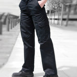 Women's Professional Elasticated Side Cargo Trousers - Black