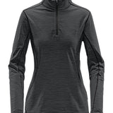 Women's Premium Thermal Base Quarter Zip Top - Grey