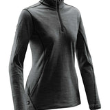 Women's Premium Thermal Base Quarter Zip Top - Grey