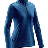 Women's Premium Thermal Base Quarter Zip Top - Blue