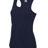 Women's Classic Breathable Racer Back Style Vest - Navy