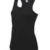 Women's Classic Breathable Racer Back Style Vest - Black