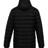 Men's Professional Lightweight Long Padded Parka Jacket - Black