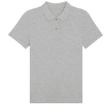 Women's Premium 100% Cotton Polo Shirt - Heather Grey