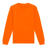 Unisex Professional Organic Cotton Crew Neck Sweatshirt - Orange