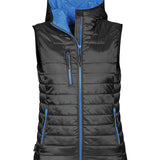 Women's Premium Thermal Showerproof Bodywarmer - Black & Blue