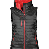 Women's Premium Thermal Showerproof Bodywarmer - Black & Red