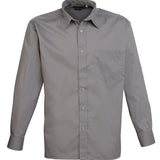 Men's Professional Long Sleeve Breathable Poplin Shirt - Dark Grey