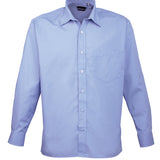 Men's Professional Long Sleeve Breathable Poplin Shirt - Mid Blue