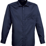 Men's Professional Long Sleeve Breathable Poplin Shirt - Navy