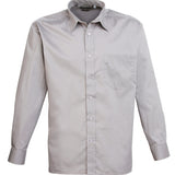 Men's Professional Long Sleeve Breathable Poplin Shirt - Silver