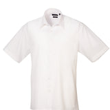 Men's Professional Short Sleeve Breathable Poplin Shirt - White