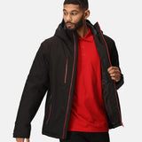 Men's Professional Recycled Insulated Waterproof Jacket - Black & Red