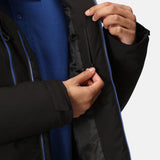 Men's Professional Recycled Insulated Waterproof Jacket - Black & Blue