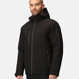 Men's Professional Recycled Insulated Waterproof Jacket - Black & Grey