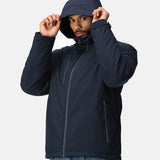 Men's Professional Recycled Insulated Waterproof Jacket - Navy & Grey