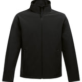 Men's Classic 2 Layer Wind Resistant Soft Shell Jacket - Black