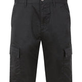 Men's Premium Cargo Style Work Shorts - Black