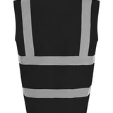 Unisex High Visibility Classic Reflective Waistcoat - Black