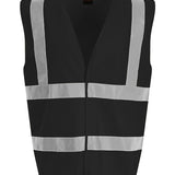 Unisex High Visibility Classic Reflective Waistcoat - Black