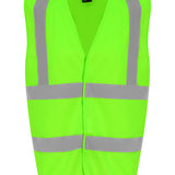 Unisex High Visibility Classic Reflective Waistcoat- Lime Green