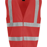 Unisex High Visibility Classic Reflective Waistcoat - Red