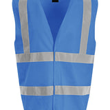 Unisex High Visibility Classic Reflective Waistcoat - Royal Blue