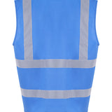 Unisex High Visibility Classic Reflective Waistcoat - Sapphire Blue