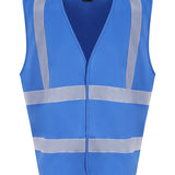 Unisex High Visibility Classic Reflective Waistcoat - Sapphire Blue