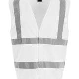 Unisex High Visibility Classic Reflective Waistcoat - White