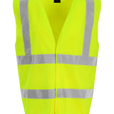 Unisex High Visibility Classic Reflective Waistcoat - Yellow