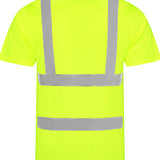 Men's Premium High Visibility T-Shirt - Yellow/Navy