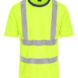 Men's Premium High Visibility T-Shirt - Yellow/Navy