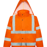 Unisex Professional High Visibility Waterproof Bomber Jacket - Orange