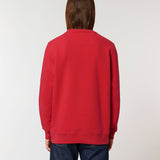 Unisex Professional Organic Cotton Crew Neck Sweatshirt - Red