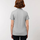 Women's Premium 100% Cotton Polo Shirt - Heather Grey