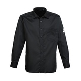 Strode College Professional Long Sleeve Breathable Poplin Shirt - Black