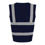 Strode College Unisex High Visibility Classic Reflective Waistcoat - Navy