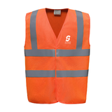 Strode College Flame Proof Unisex Hi Vis Vest - Orange