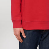 Unisex Professional Organic Cotton Crew Neck Sweatshirt - Red