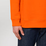 Unisex Professional Organic Cotton Crew Neck Sweatshirt - Orange